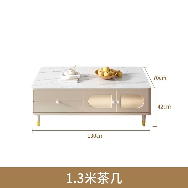 電視櫃客廳家用現代簡約小戶型落地奶油風茶几電視機櫃組合地櫃