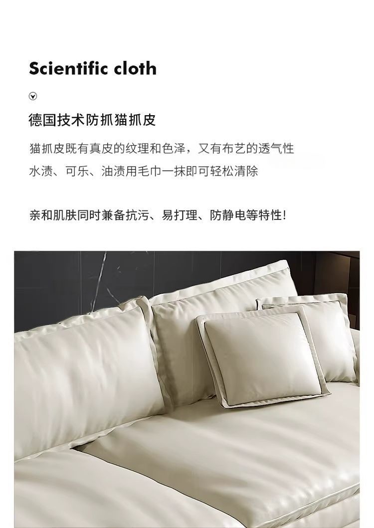 意式極簡生態皮沙發客廳2026新款轉角貴妃組合可調節扶手皮藝沙發