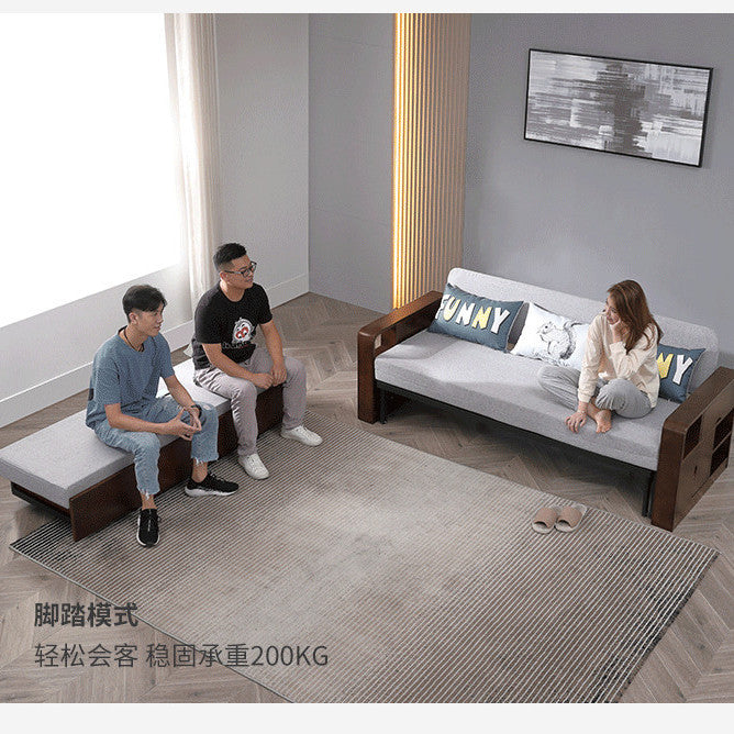 实木沙发床多功能电动升降茶几折叠客厅书房卧室小户型沙发床两用