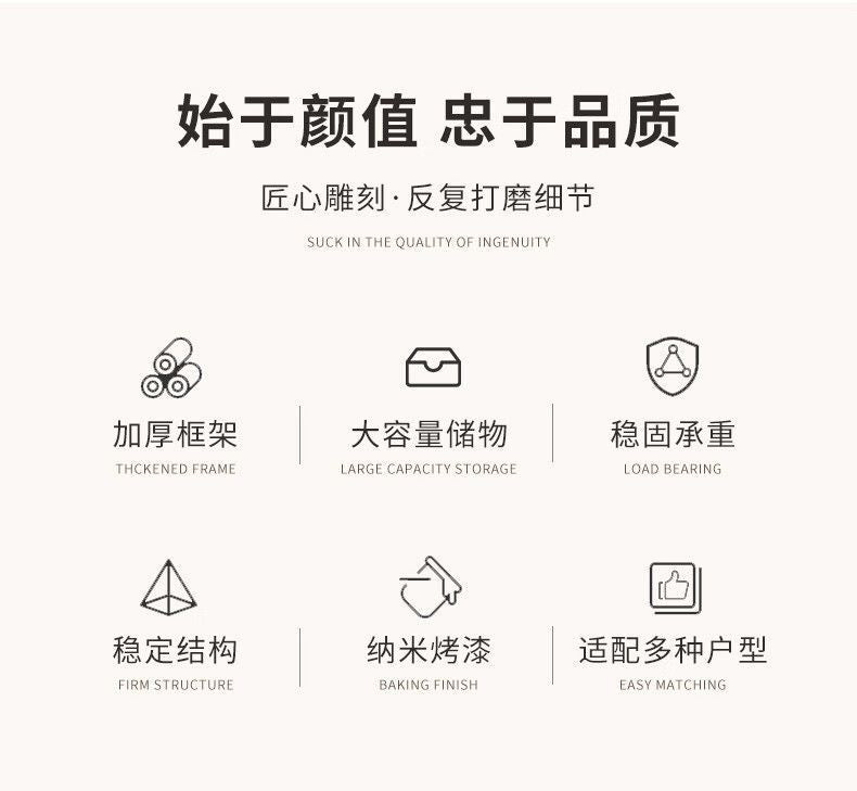 奶油風巖板書桌輕奢現代小戶型書房學習桌家用帶櫃一體臺式電腦桌