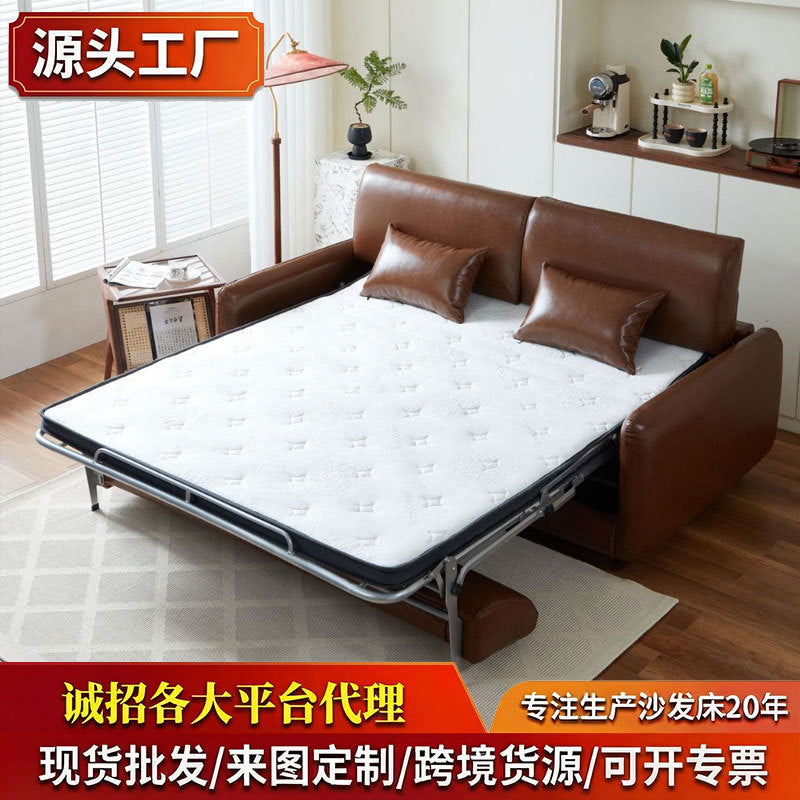 多功能沙發牀可摺疊兩用民宿酒店客房傢俱自帶牀墊翻轉型沙發牀