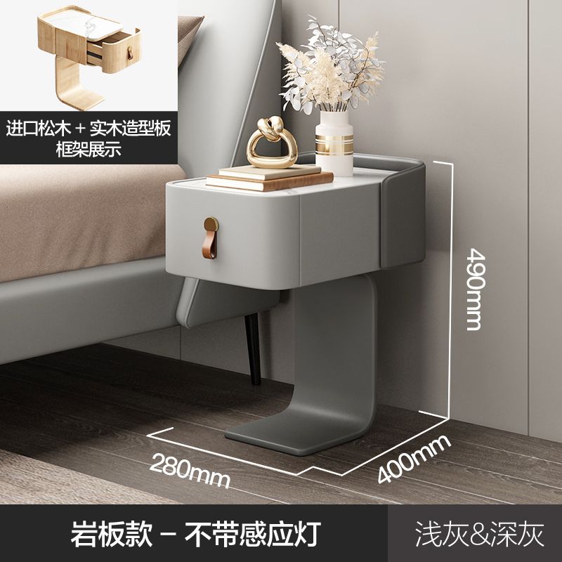 牀頭櫃小型迷你現代簡約小尺寸智能2023新款兒童極窄奶油風牀邊櫃