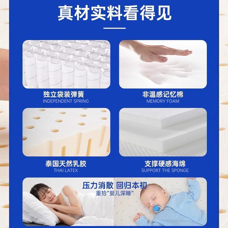 記憶棉卷包盒子牀墊宿舍學生單人乳膠軟臥室家用獨立彈簧酒店民宿