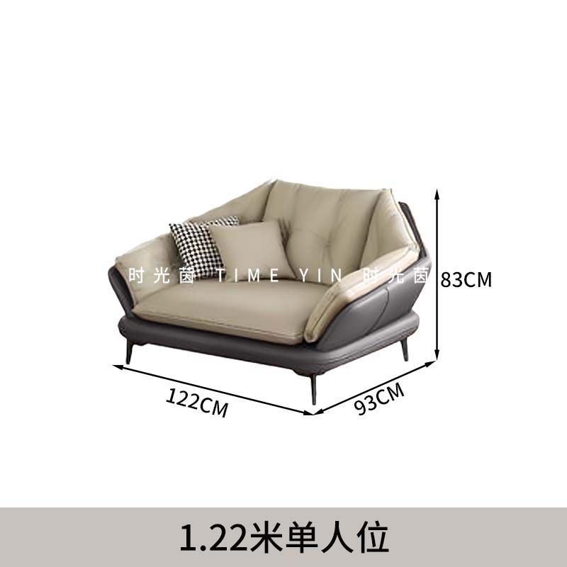 意式極簡真皮沙發進口真皮現代客廳北歐輕奢貴妃組合皮沙發轉角