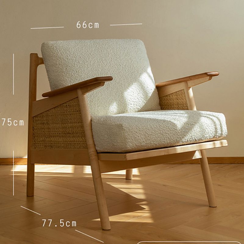 等閒沙發椅 實木北歐日式休閒椅單人沙發可拆洗扶手椅