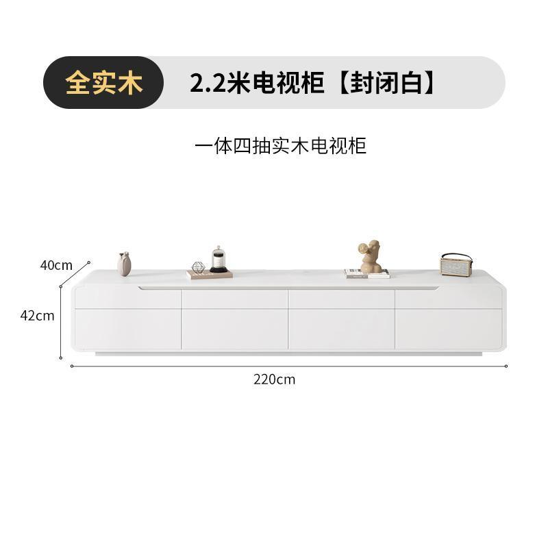 北歐客廳現代簡約輕奢極簡電視櫃網紅白色儲物電視櫃組合ins地櫃