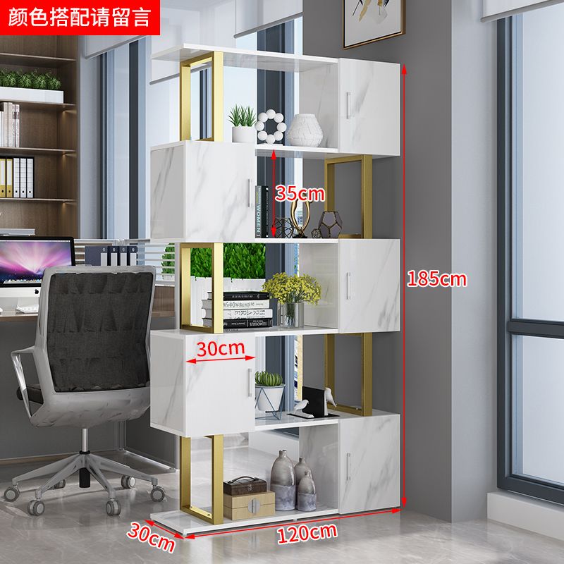 新款隔断柜办公室书架组合置物架书柜简约落地客厅隔断玄关展示架