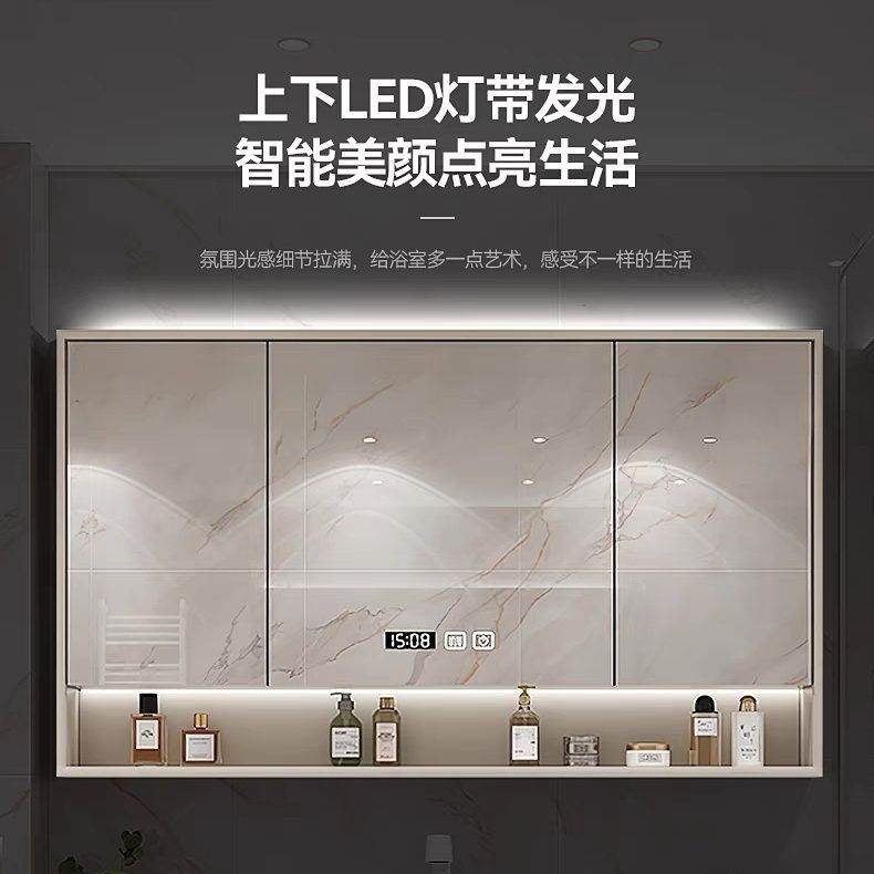 美式巖板熱彎一體盆浴室櫃組合實木洗漱臺衛生間法式洗臉盆衛浴櫃
