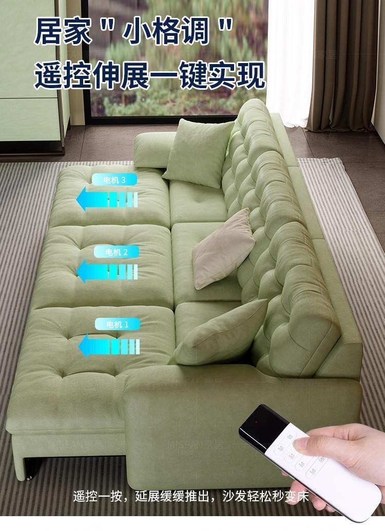 佛山工廠2026新款電動功能沙發貓抓布雲朵伸縮小戶型三人位客廳