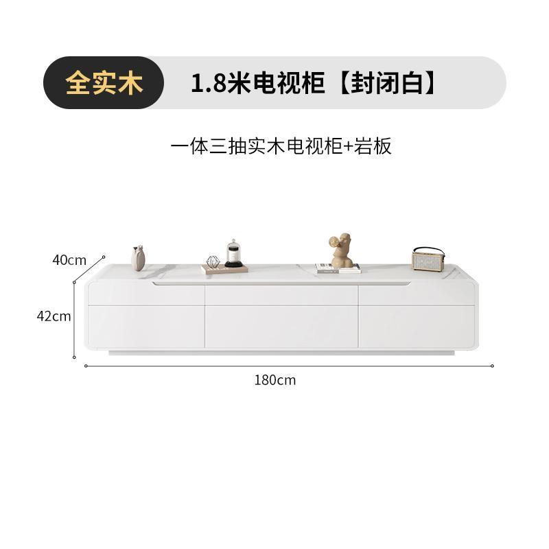 北歐客廳現代簡約輕奢極簡電視櫃網紅白色儲物電視櫃組合ins地櫃