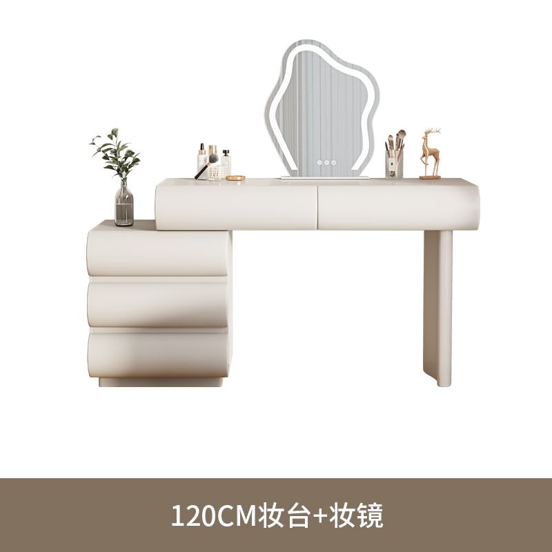 奶油風現代歐式臥室梳妝檯主臥婚房房間懸浮收納櫃高檔網紅ins