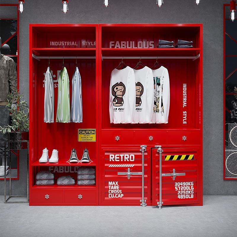 集装箱家用卧室更衣柜服装店健身房loft工业风衣橱收纳柜子储物柜