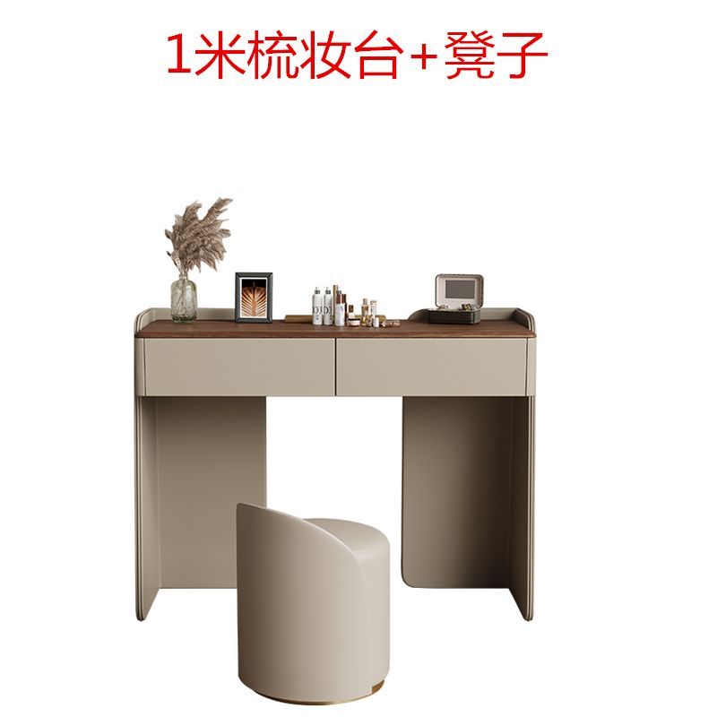 意式輕奢臥室梳妝檯2025新款現代簡約實木小戶型設計師主臥化妝桌