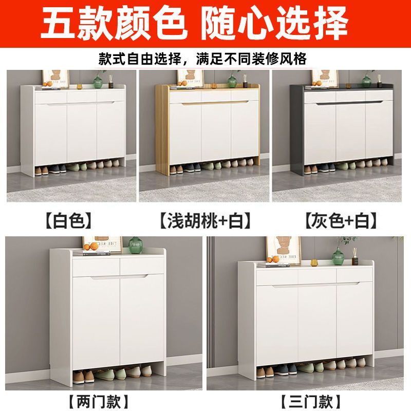 實木鞋櫃門口進門靠牆玄關入戶大容量家用鞋架陽臺簡約儲物櫃收納