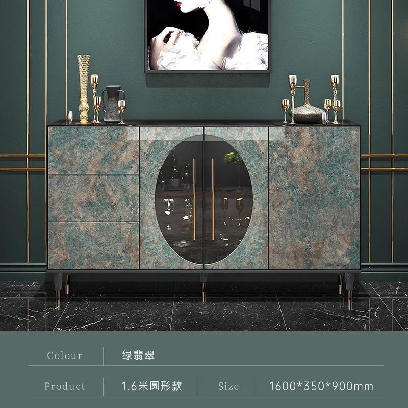 意式輕奢極簡餐邊櫃客廳靠牆玄關儲物櫃現代高檔家用茶水櫃子定製