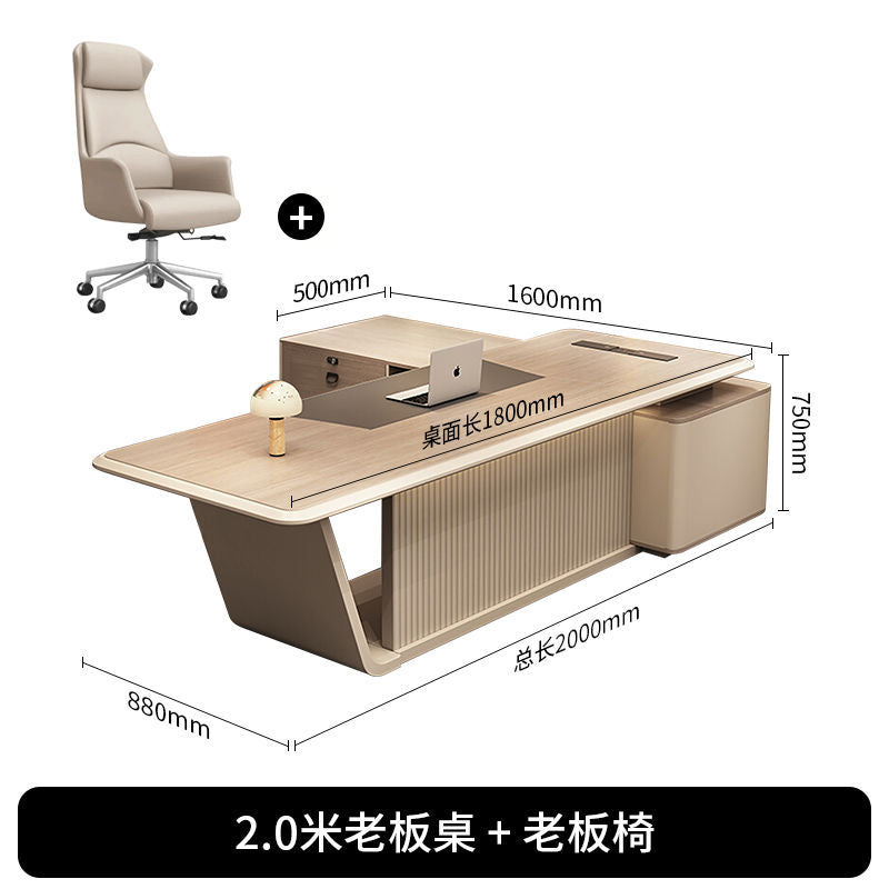 聚风尚老板桌办公桌简约现代一整套简约现代大班台总裁办公桌