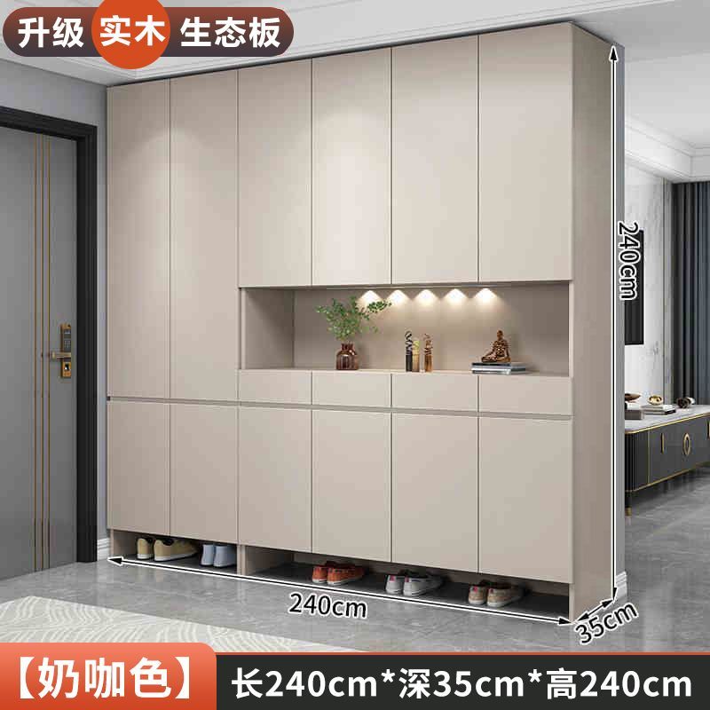 實木鞋櫃家用門口玄關櫃儲物櫃一體簡約大容量坐凳衣帽入戶玄關櫃