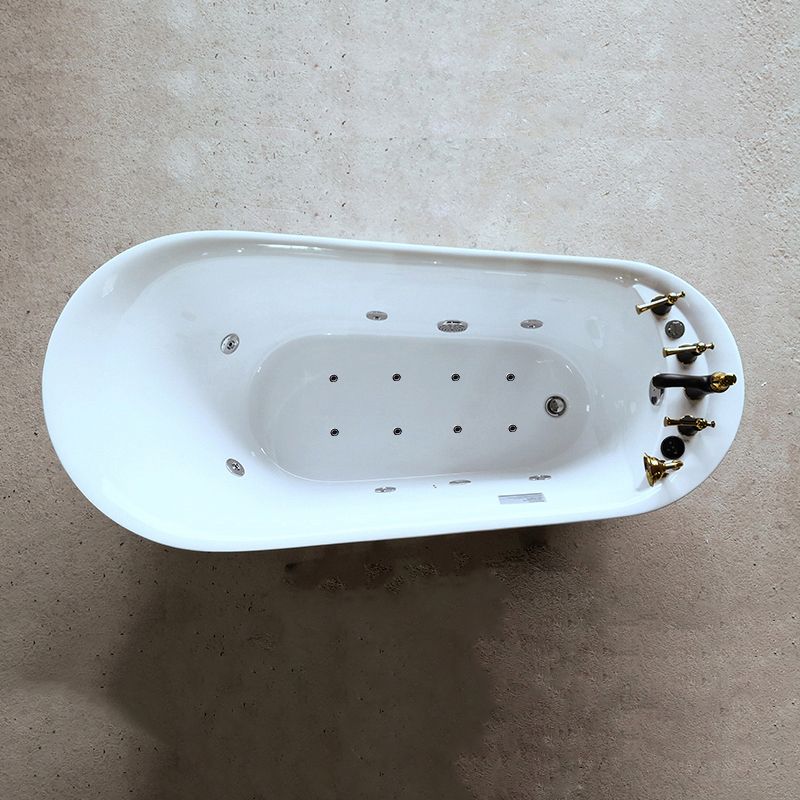 沐強情侶亞克力獨立式家用成人浴盆一體歐式貴妃橢圓按摩浴缸網紅