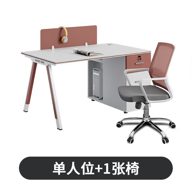 臻选职员办公桌椅组合简约现代电脑桌4/62人员工桌办公室工位屏风