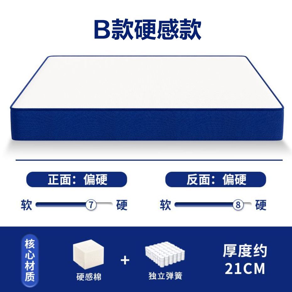 海馬記憶棉壓縮舒適牀墊席夢思乳膠墊五星酒店捲包獨立彈簧牀墊