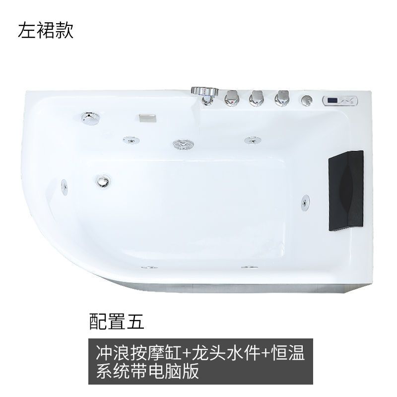 佛山浴缸小戶型日式洗澡家用恆溫深泡浴盆家用衝浪按摩恆溫加熱