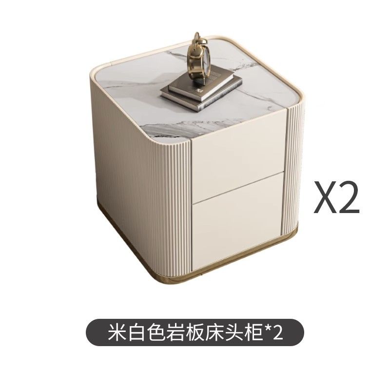 簡約現代輕奢高級感牀頭櫃臥室牀邊櫃小戶型迷你收納一體儲物櫃