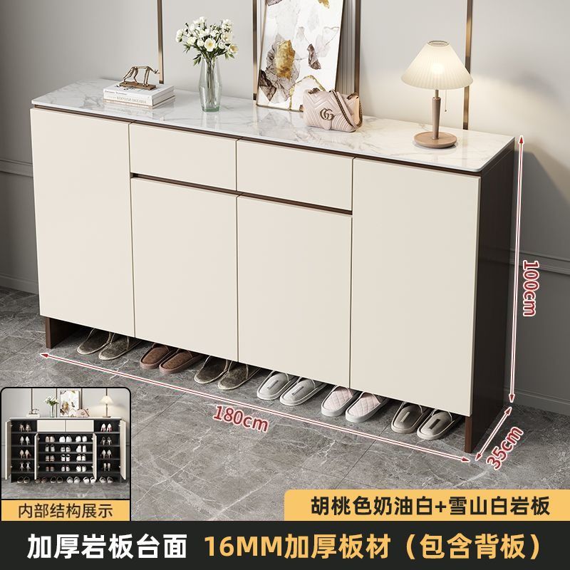 巖板鞋櫃家用16mm加厚背板簡約入戶收納大容量儲物櫃客廳靠牆玄關
