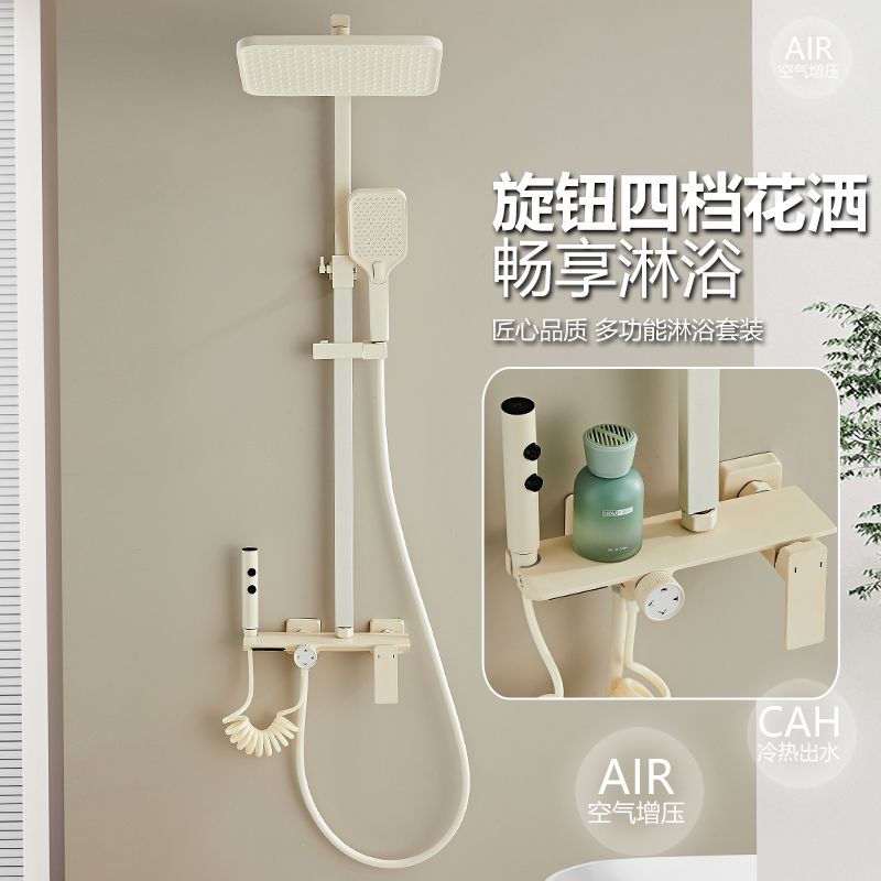 九I枚I王增壓淋浴花灑噴頭頂噴加壓浴室淋雨家用沐浴蓮蓬洗澡套裝