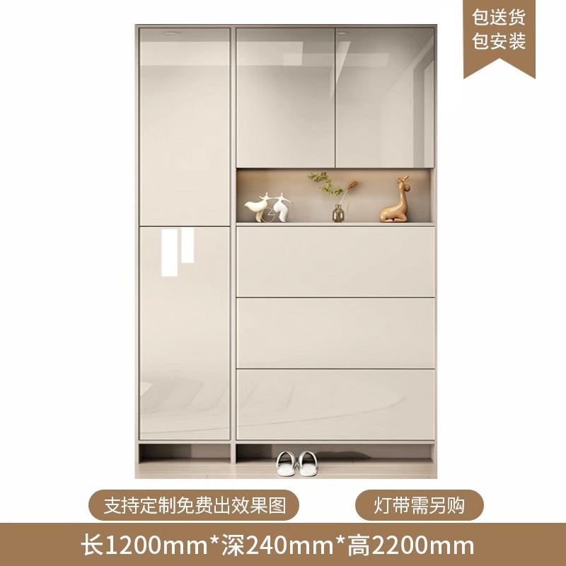 定製超薄款鞋櫃翻鬥18cm家用門口入戶玄關櫃一體高立式門後門廳櫃