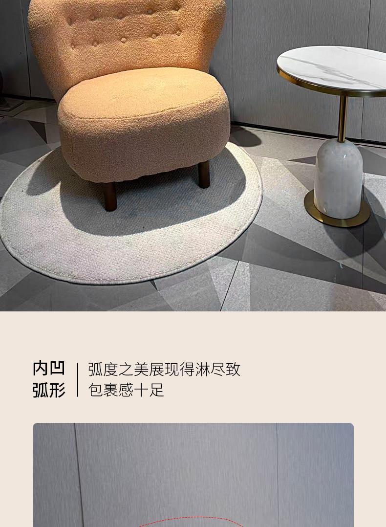小佩特拉休閒椅法式復古奶油風客廳單人陽臺客廳休閒懶人沙發椅子
