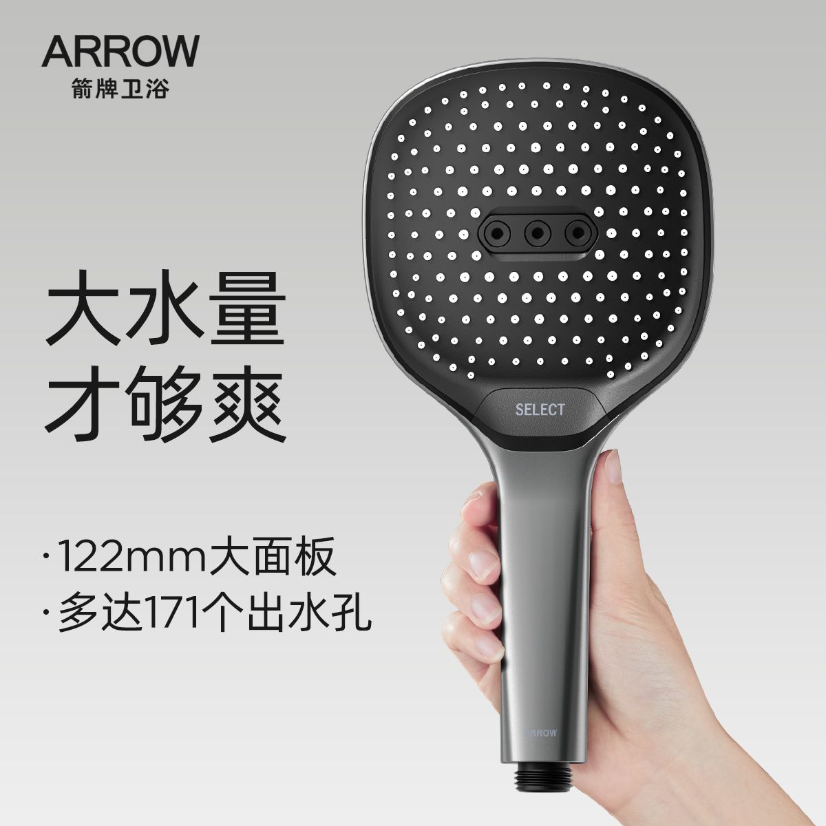 箭牌衛浴(ARROW) 手持花灑花灑噴頭高端淋浴噴頭淋浴花灑通用套裝