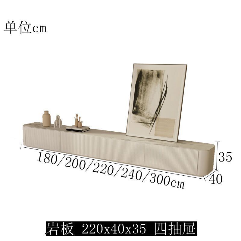 輕奢電視櫃茶几組合現代家用小戶型高款實木客廳白色臥室電視機櫃