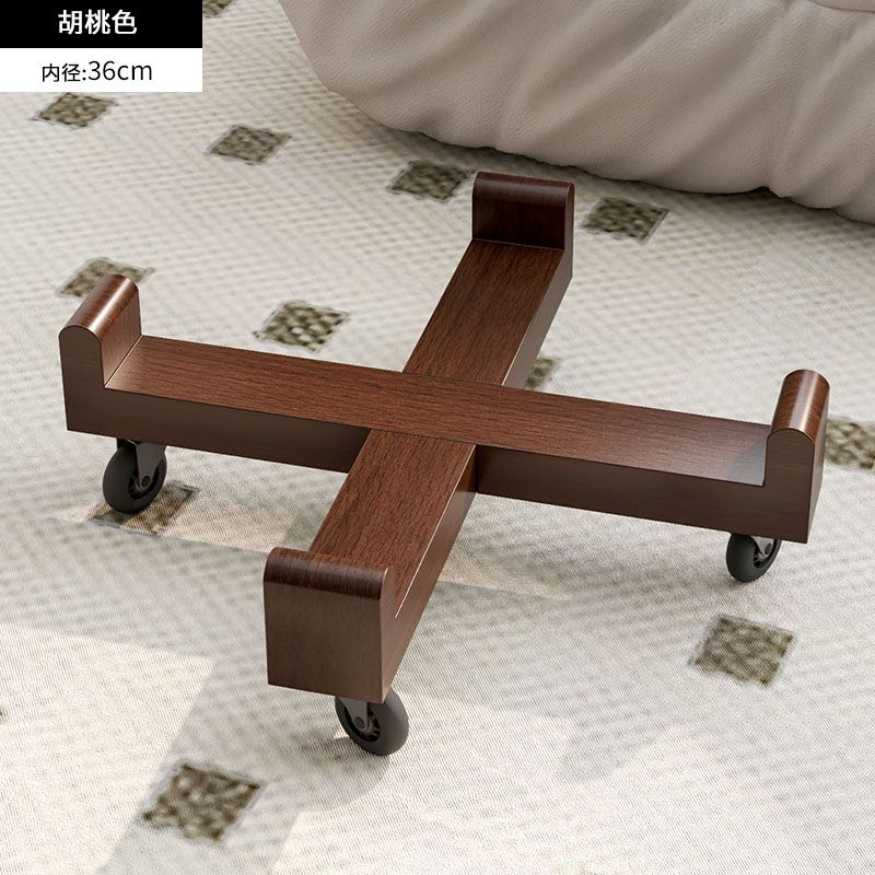 实木可叠放茶几组合凳子叠叠乐圆凳餐桌待客备用凳带滑轮折叠椅子