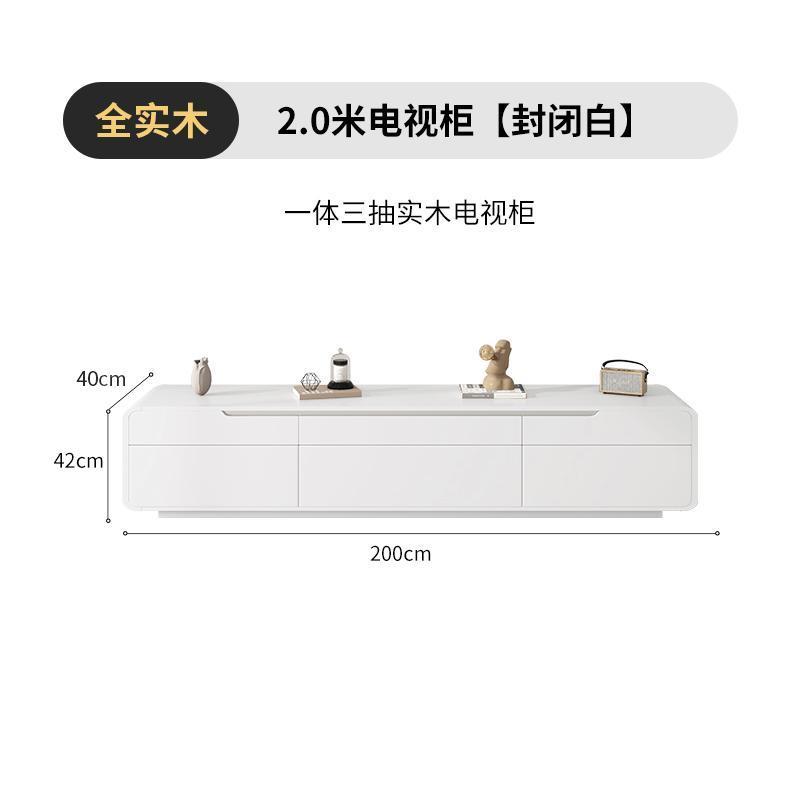 北歐客廳現代簡約輕奢極簡電視櫃網紅白色儲物電視櫃組合ins地櫃
