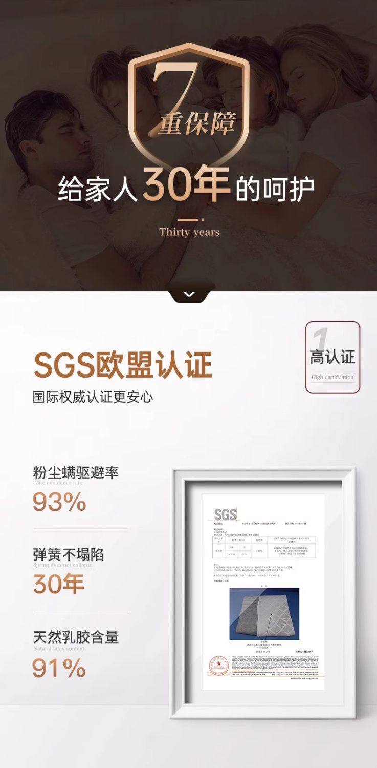 五星級酒店同款獨立彈簧牀墊乳膠記憶棉卷包壓縮家用臥室加厚軟墊