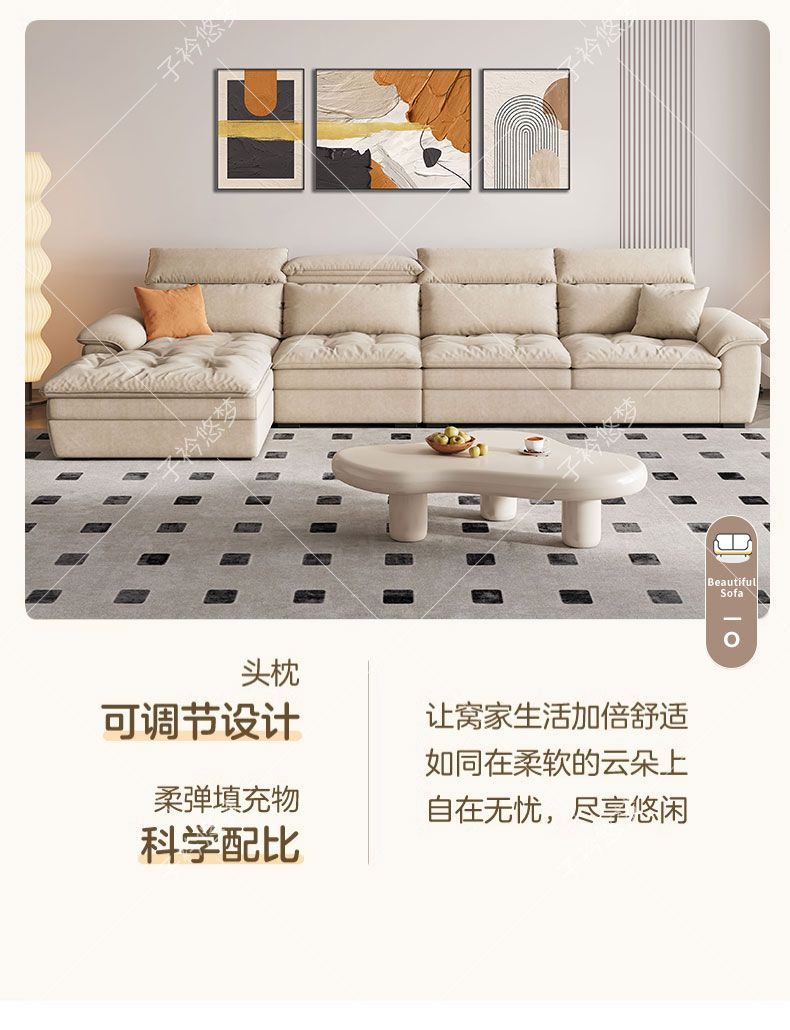 新款布藝沙發可拆洗棉麻現代簡約家用客廳沙發防貓抓布小戶型輕奢