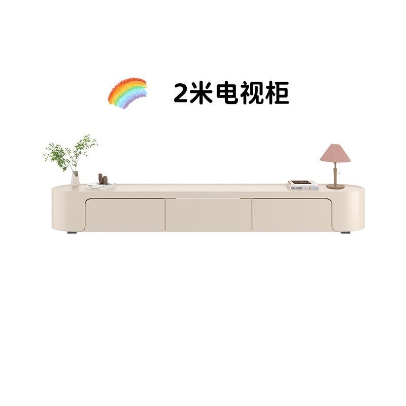 2024年新款网红奶油风落地现代简约小户型家用客厅茶几电视柜组合