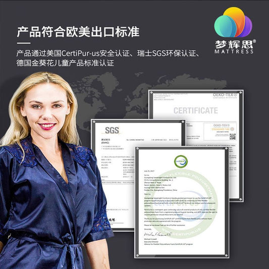 夢輝思雙人捲包軟硬適中獨立靜音彈簧摺疊星級酒店牀墊