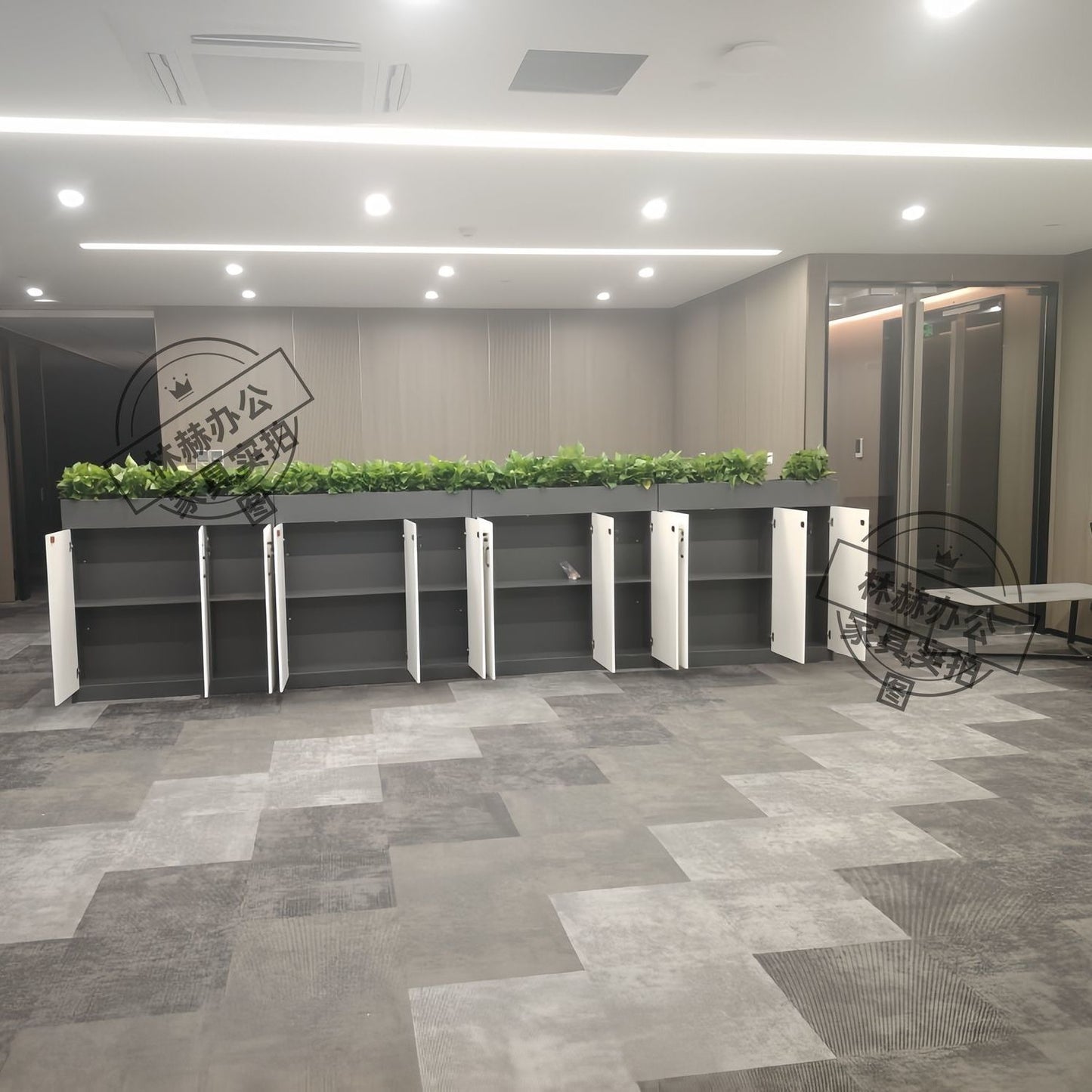 深圳可定做简约现代花槽柜矮柜文件资料柜工厂隔断办公室隔断柜