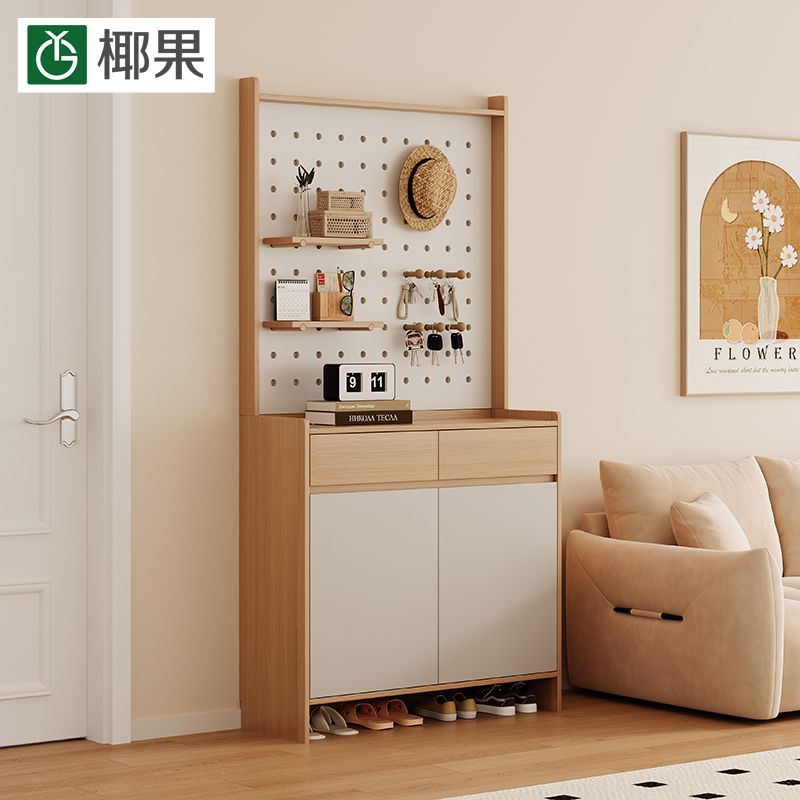 鞋櫃家用門口入戶奶油新款大容量玄關櫃多層靠牆儲物櫃陽臺收納櫃