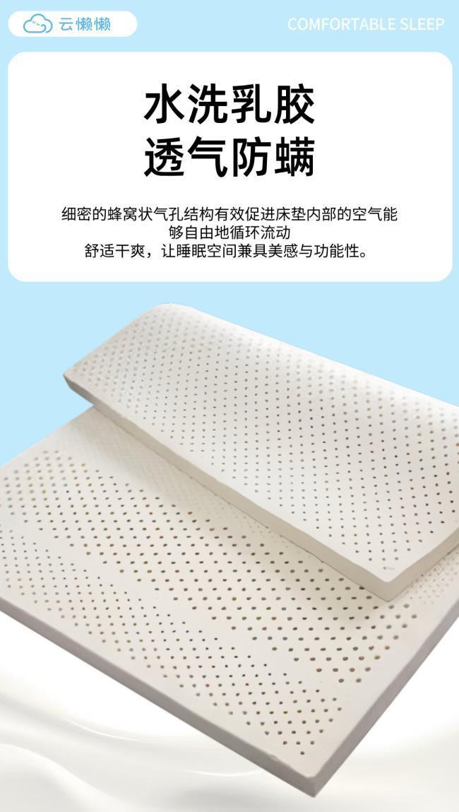 護脊牀墊軟墊適中藍色家用乳膠捲包盒子獨立彈簧墊子高品質可定製