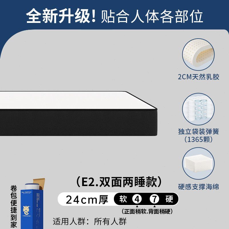 棉乳膠捲包壓縮牀墊席夢思盒子海獨立彈簧馬家用臥室軟硬酒U.