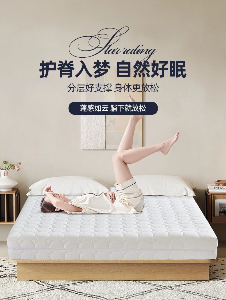 全拆式牀墊酒店牀墊記憶棉牀墊民宿席夢思獨立彈簧捲包牀墊可拆洗