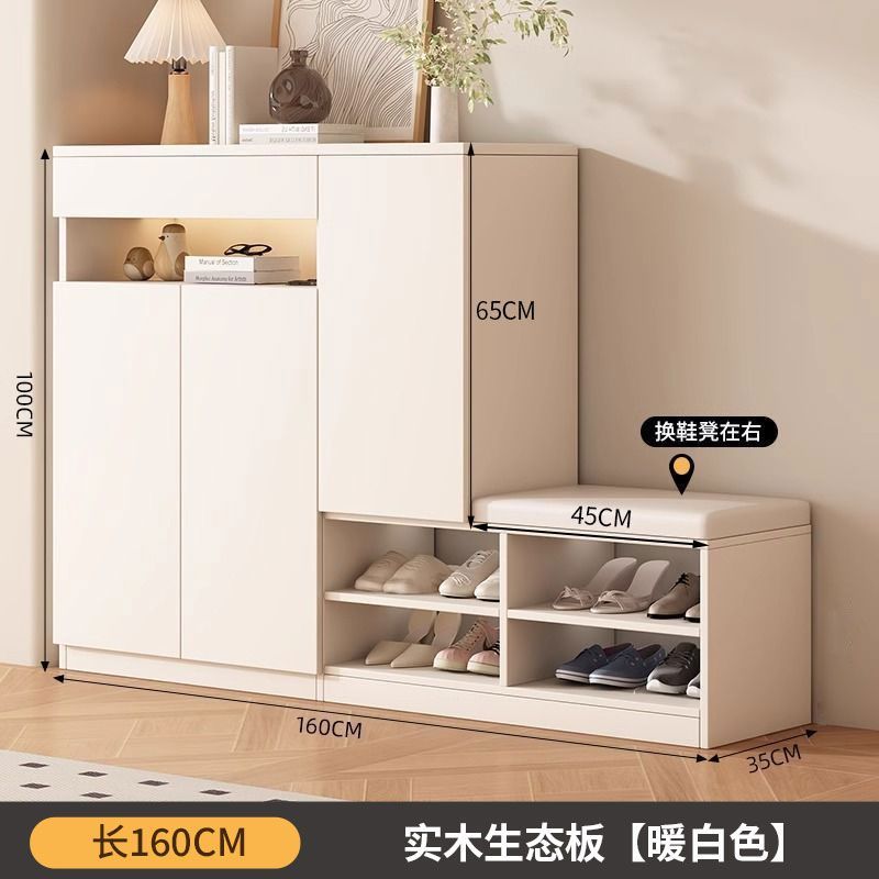定製實木鞋櫃家用門口新款入戶大容量儲物櫃玄關收納陽臺多層鞋架
