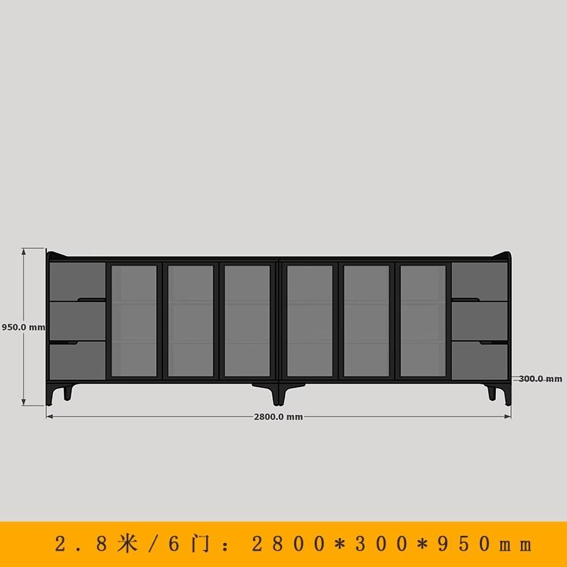 輕奢玻璃門巖板餐邊櫃客廳沙發靠背櫃橫廳隔斷櫃極簡靠山櫃大理石