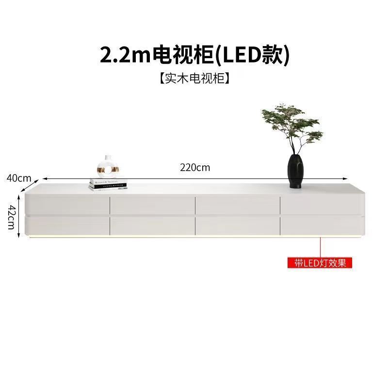 實木雙層電視櫃落地茶几2023新款邊幾組合簡約現代北歐可儲藏收納