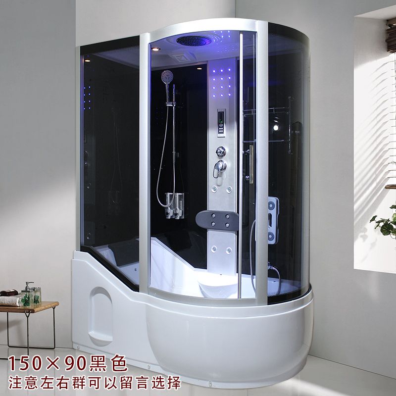 整体淋浴房带浴缸冲浪蒸汽洗澡间一体式浴室桑拿泡澡浴室钢化玻璃