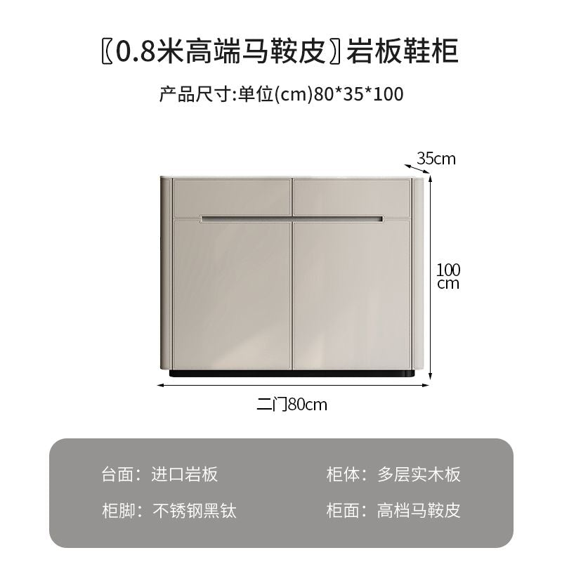 意式實木對開門鞋櫃現代E0級長方形大容量入戶櫃隔斷大容量鞋櫃