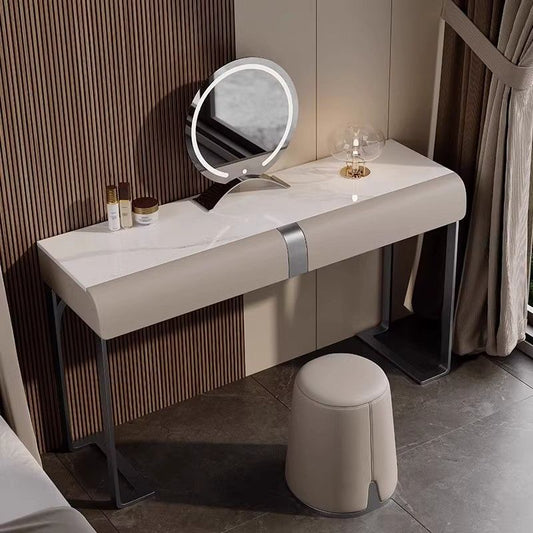 輕奢家用巖板梳妝檯現代簡約臥室小戶型化妝臺網紅化妝桌24年新款