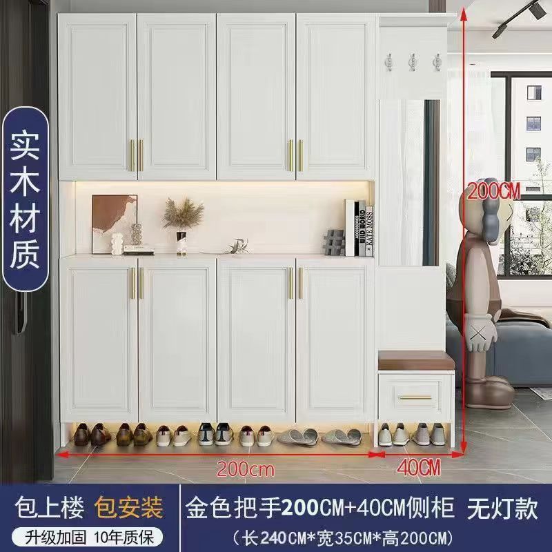 博鑫萬家實木入戶門口鞋櫃玄關家用大容量儲物櫃客廳靠牆收納櫃子
